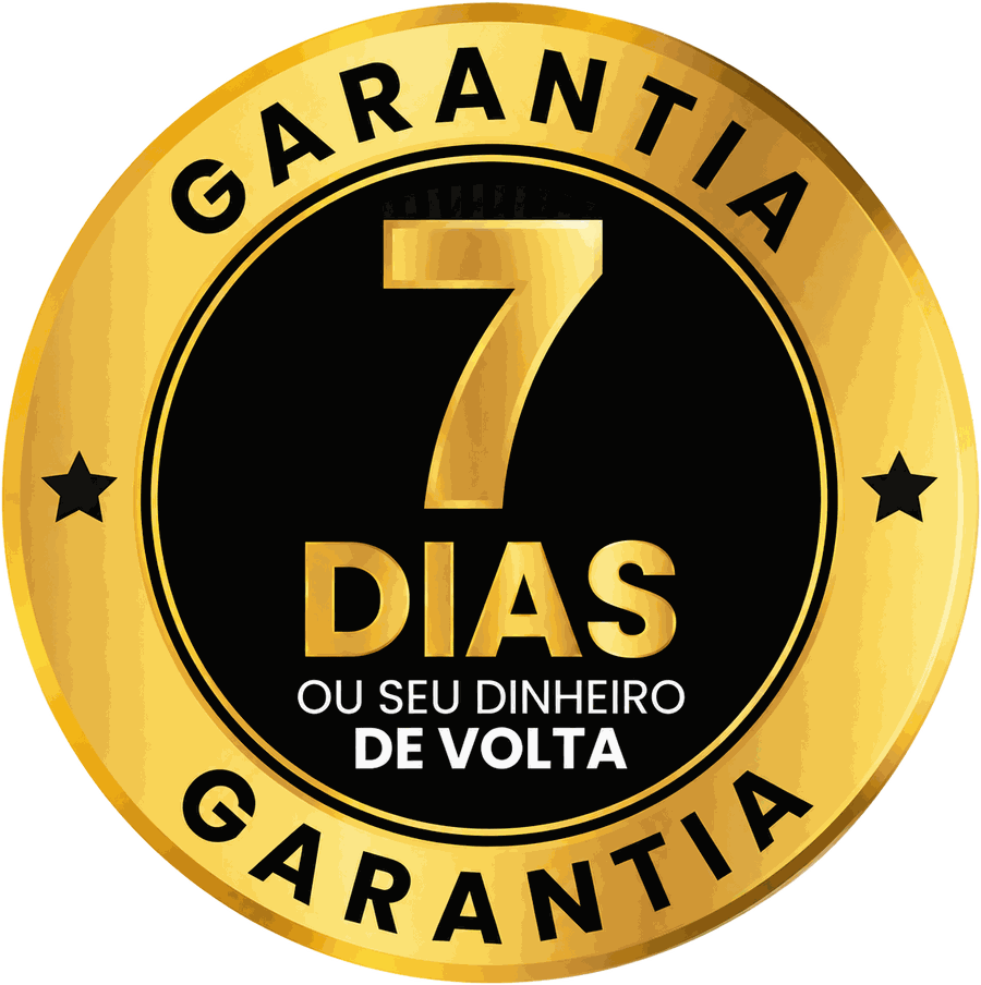 Selo de garantia: 7 dias ou seu dinheiro de volta
